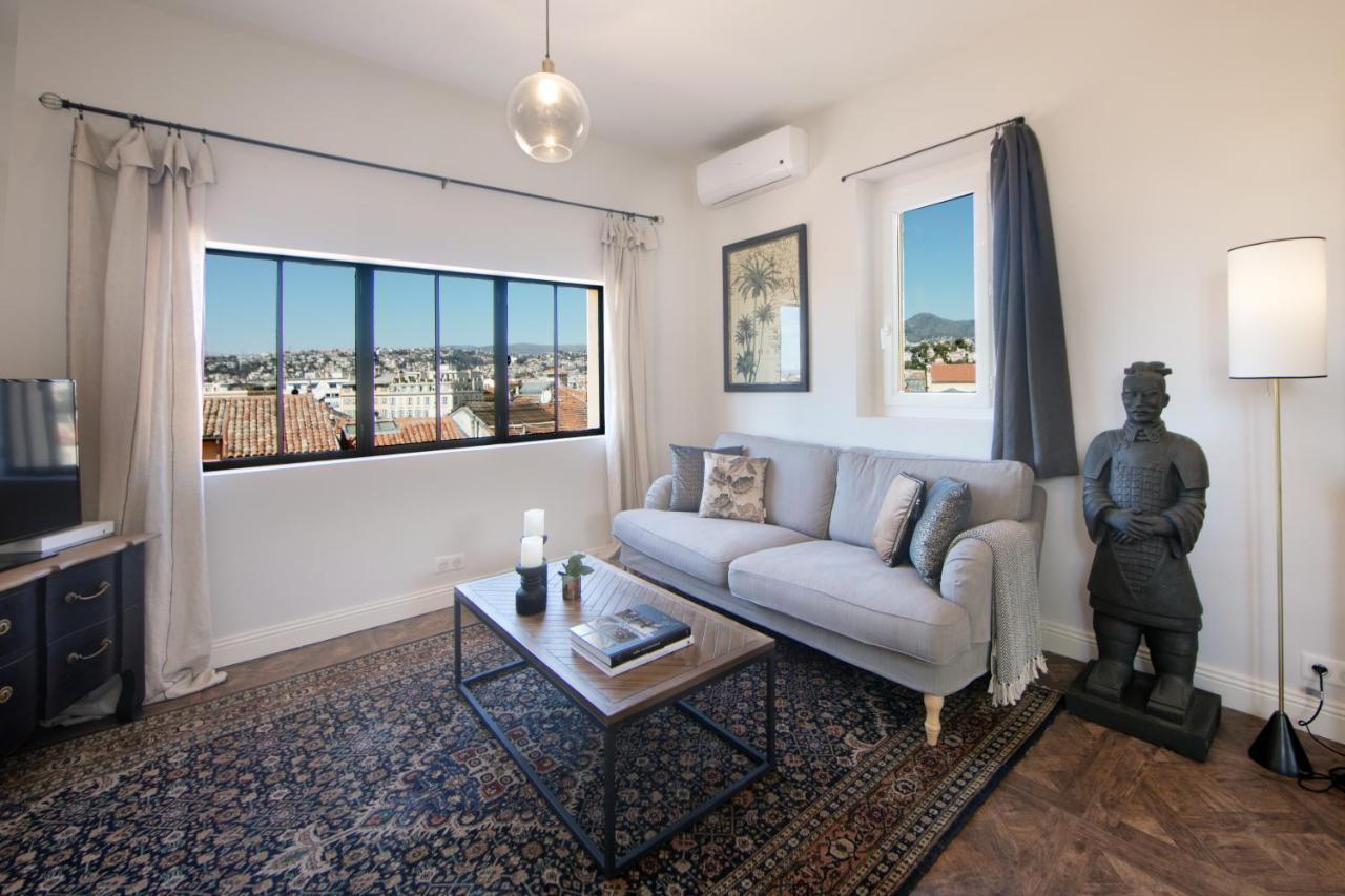 Cocoon Loft - Magnifique Loft Sous Toit, Refait A Neuf, Vues Splendides, Clim, Wifi Apartamento Nice Exterior foto